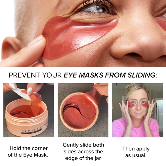 DRMTLGY Brightening Eye Masks Depuffs + Hydrates Eyes 60 MASKS NEW UNUSED BOXED - Picture 7 of 8